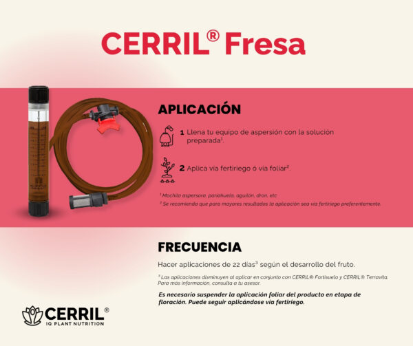 Aplicación Biofertilizante Cerril Fresa